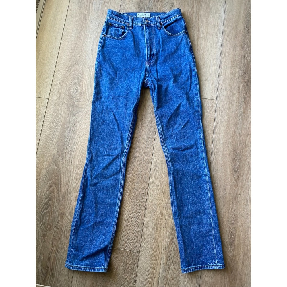 Abercrombie & Fitch Jeans Womens 26/2 Slim Straight Ultra High Rise Denim